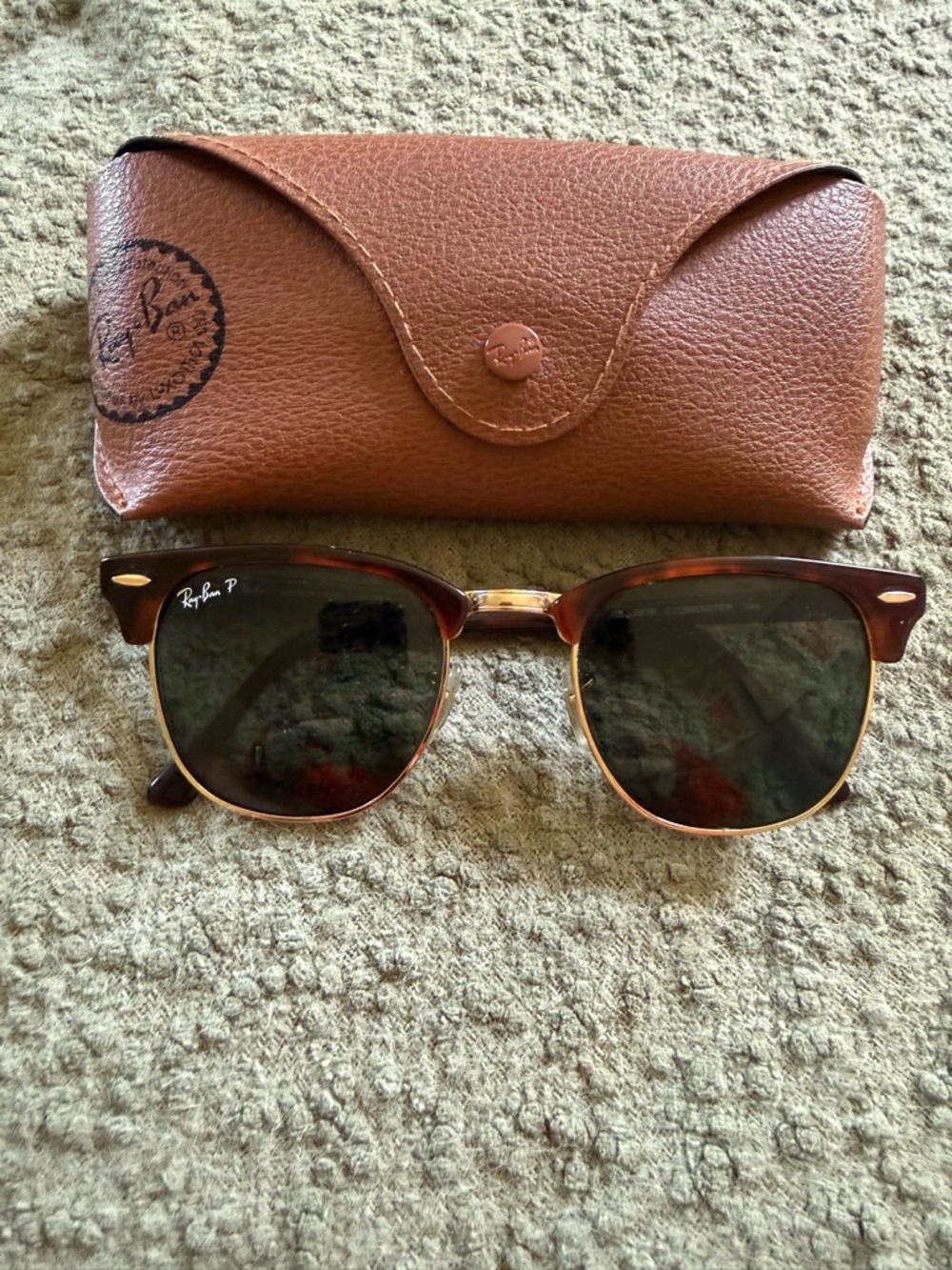 Ray-Ban Tortoise and Gold Clubmaster Sunglasses